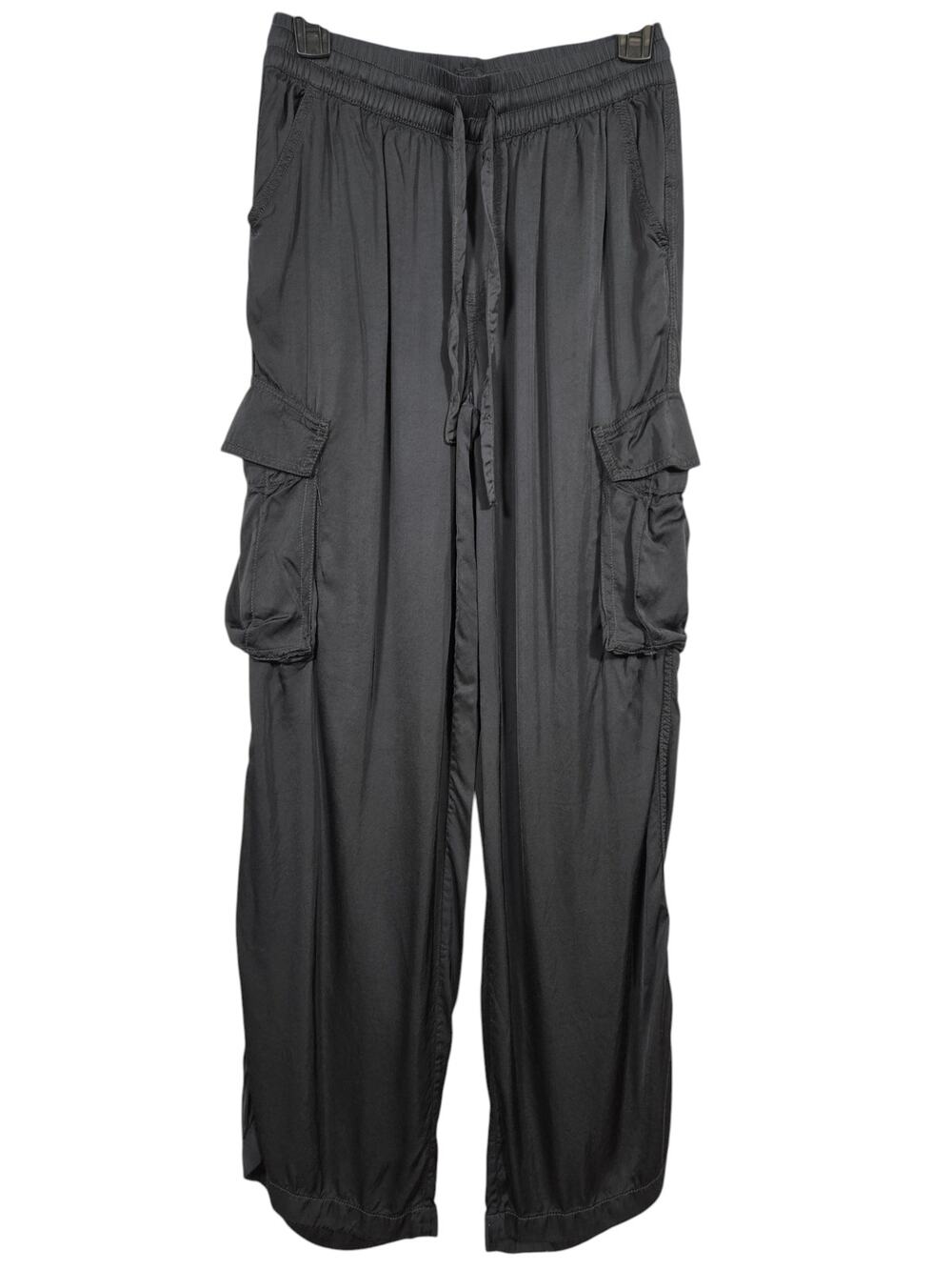 Aerie Shine Cargo Skater Pants Size XS Satin Silky Lightweight Wide Leg Lounge